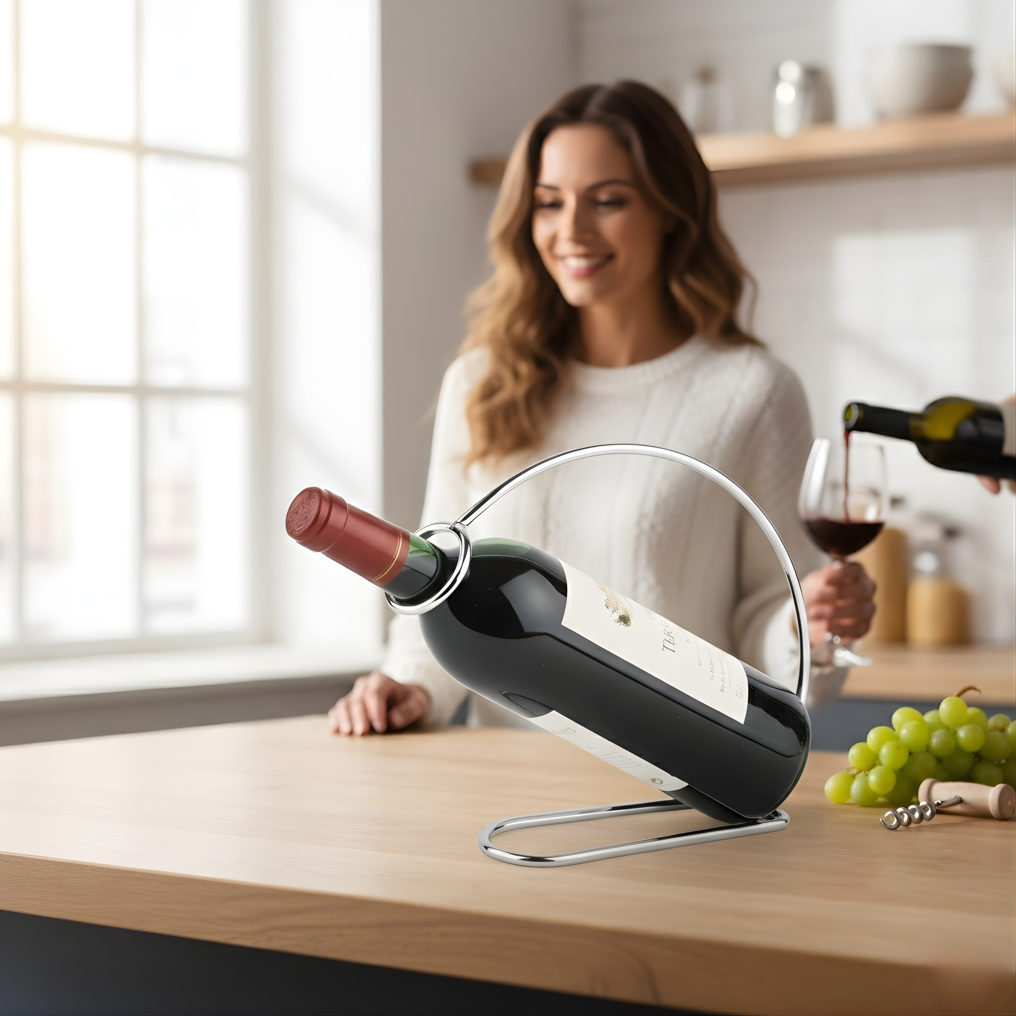 Modern Pirate Ship Soft Drink Bottle Holder | Minimalist Black Decorative Beverage Rack Stand