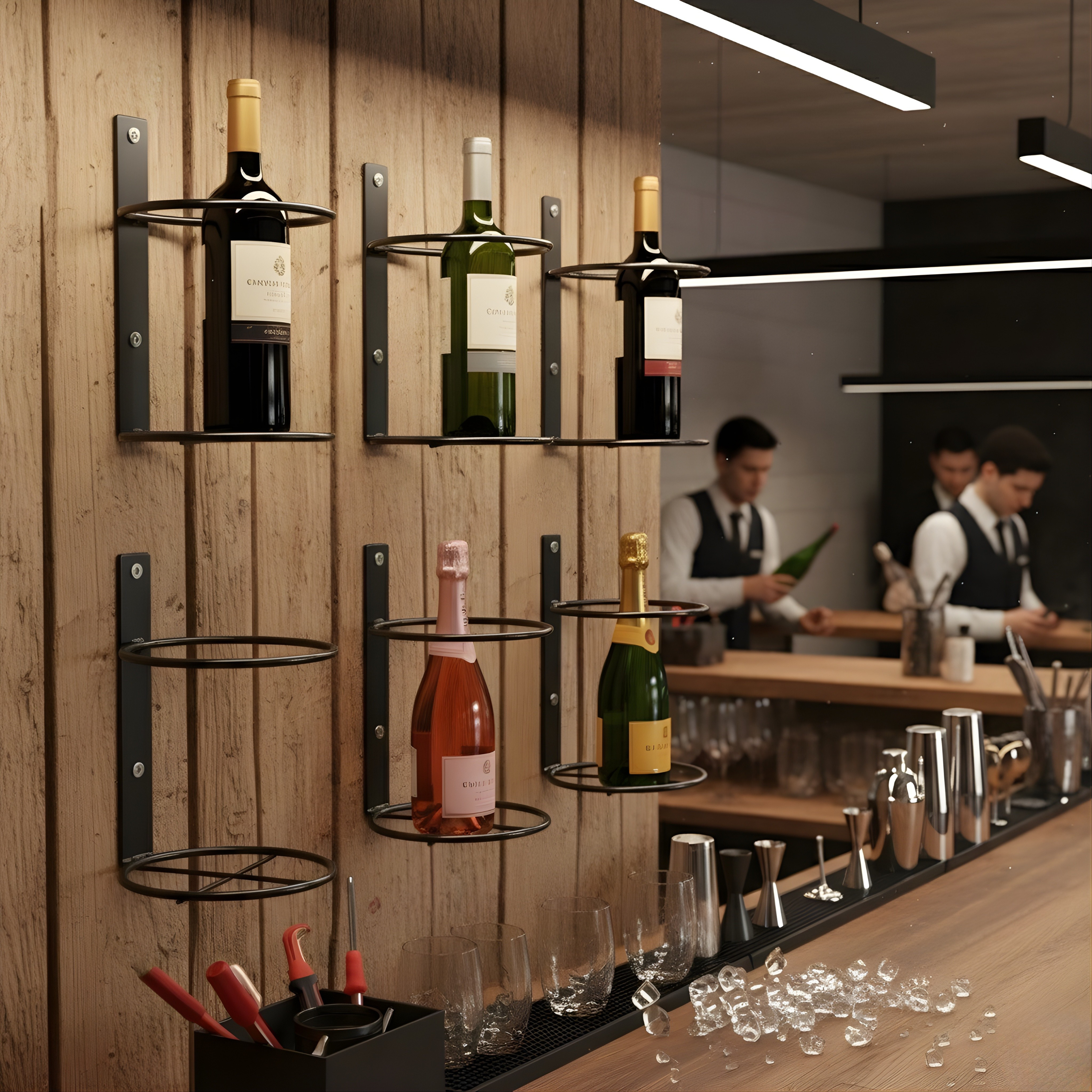 Modern Pirate Ship Soft Drink Bottle Holder | Minimalist Black Decorative Beverage Rack Stand