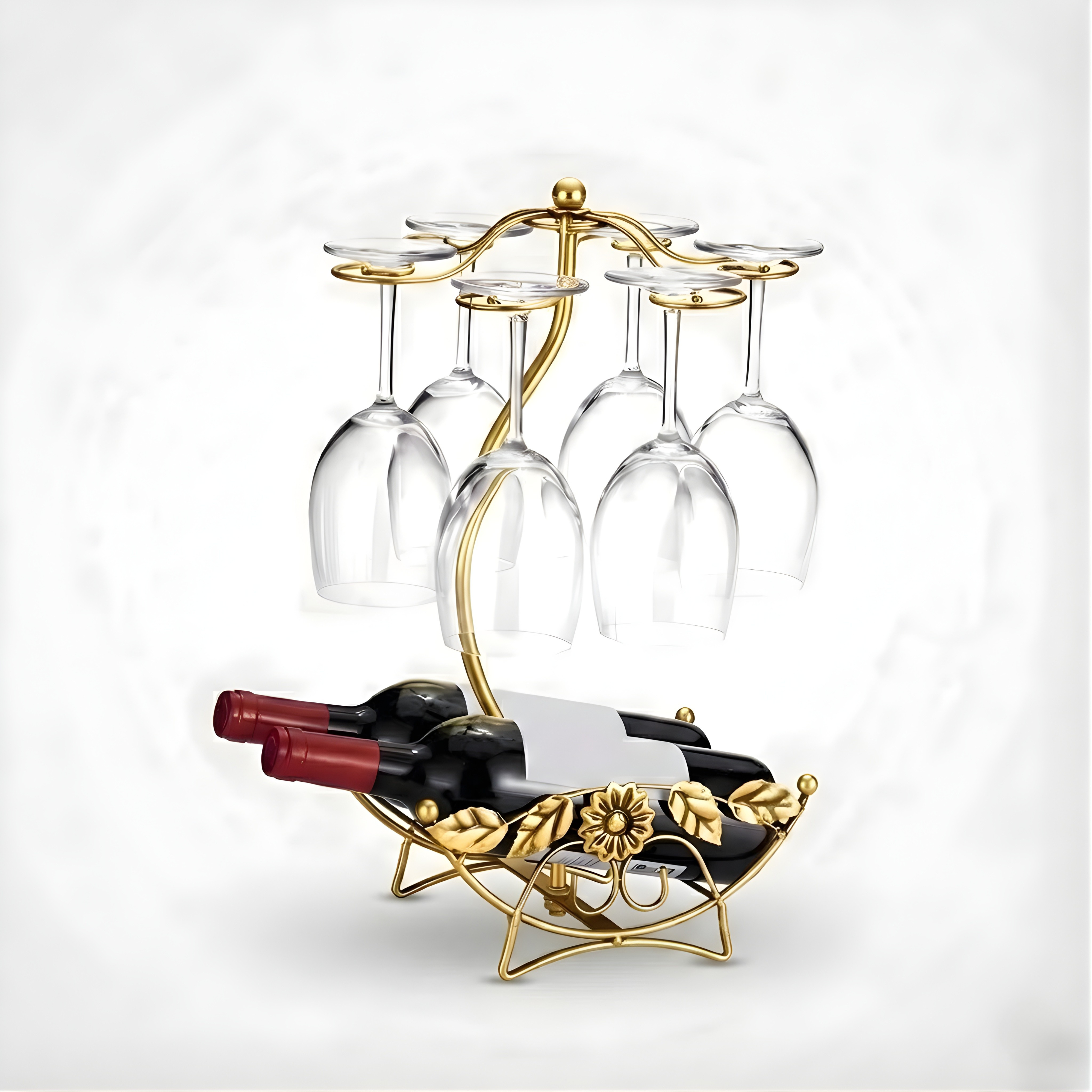 Wine Glass Holder – Tabletop Goblet Storage Rack for Bar & Kitchen, Easy Access Stemware Organizer