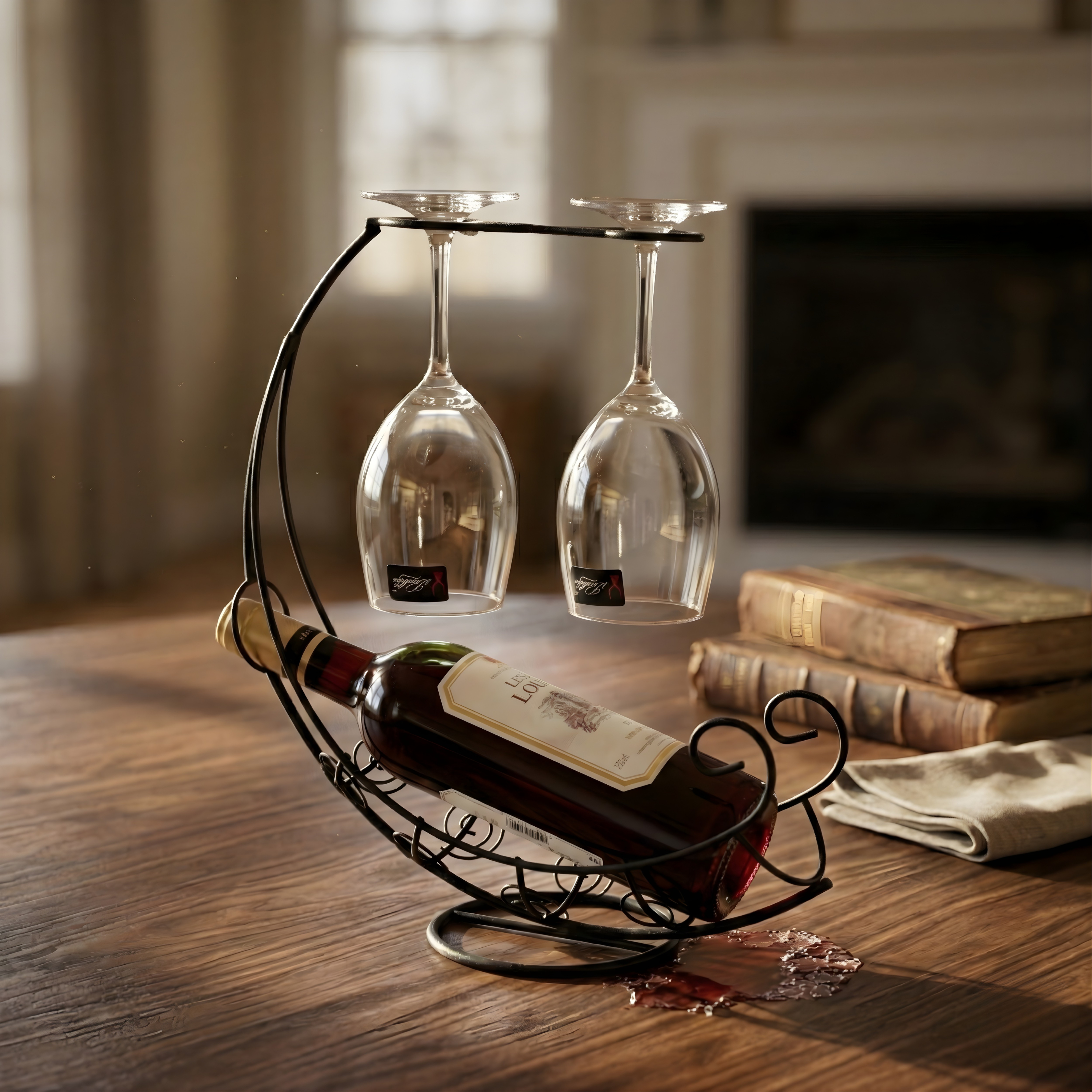 Wine Glass Holder – Tabletop Goblet Storage Rack for Bar & Kitchen, Easy Access Stemware Organizer