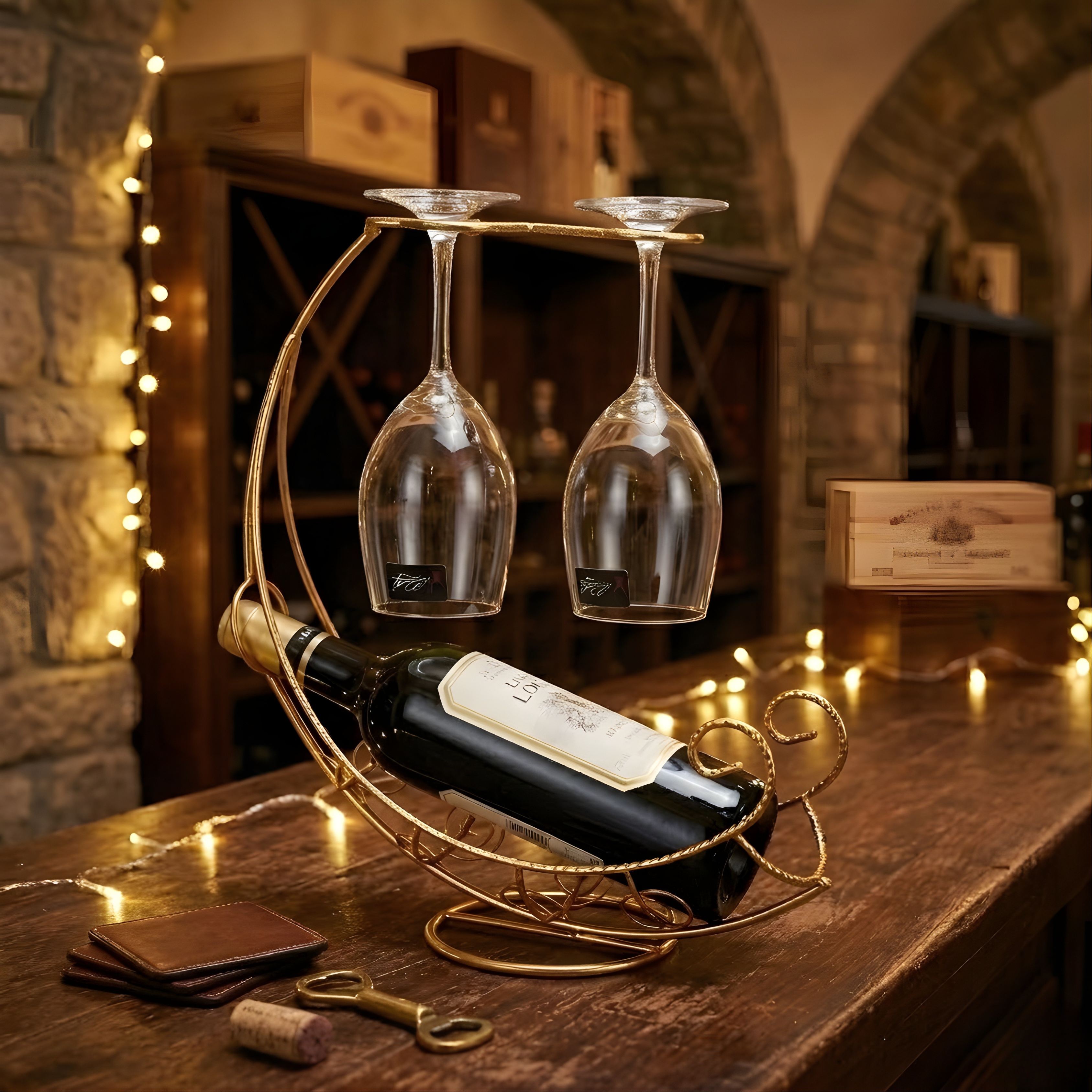 Wine Glass Holder – Tabletop Goblet Storage Rack for Bar & Kitchen, Easy Access Stemware Organizer