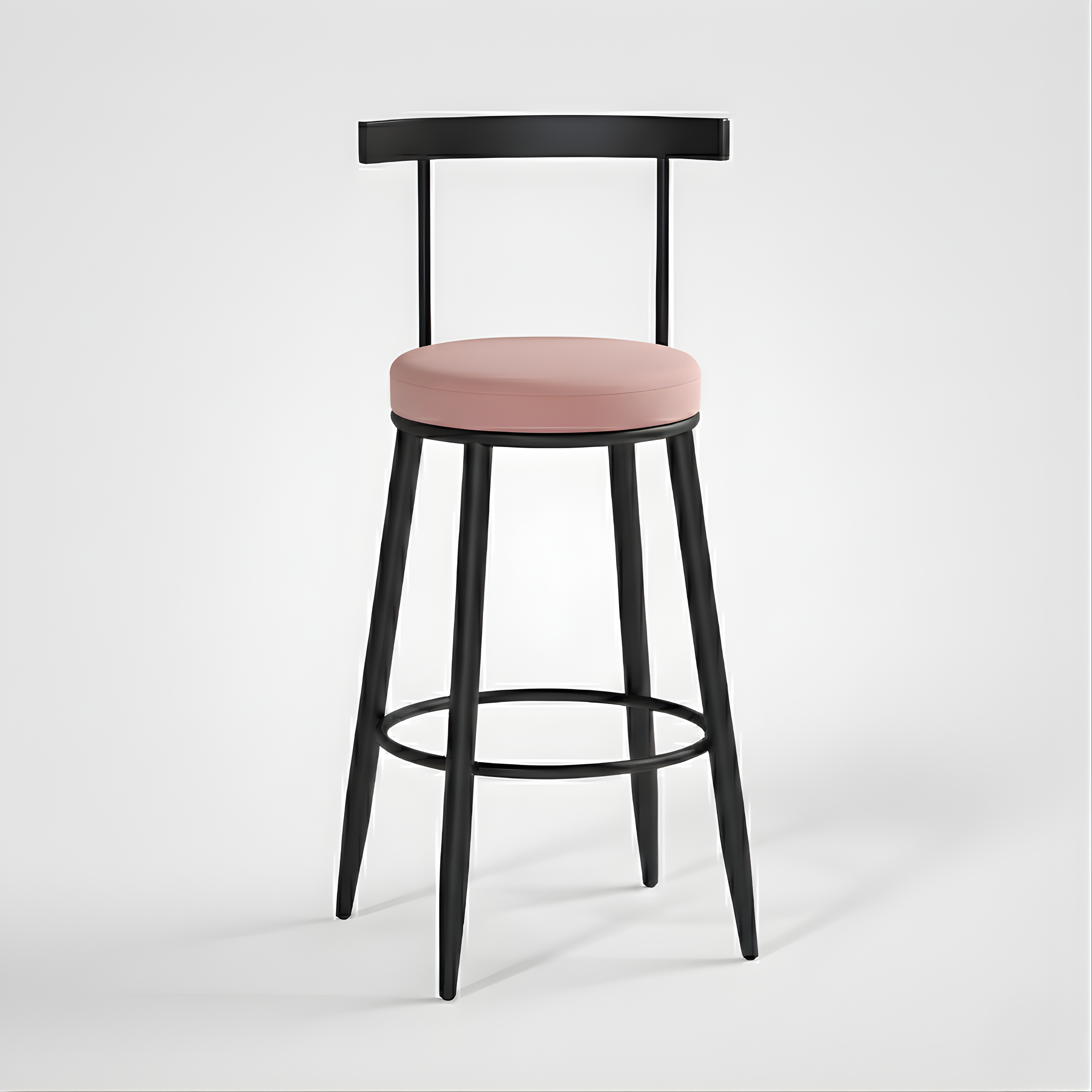 Velvet Counter Stool with Backrest with Black & Gold Legs | Kitchen & Bar Seating
