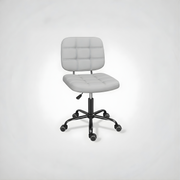 Premium Leather Executive Office Chair | Armless Ergonomic Swivel Cushioned Chair for Home & Workstation