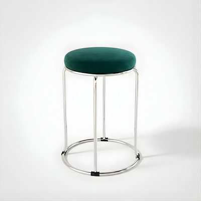 Velvet Vanity Stool - 18 Inch | Stackable Multipurpose Ottoman Chair for Bedroom, Living Room, Salon & Makeup Room - Multiple Colour Options
