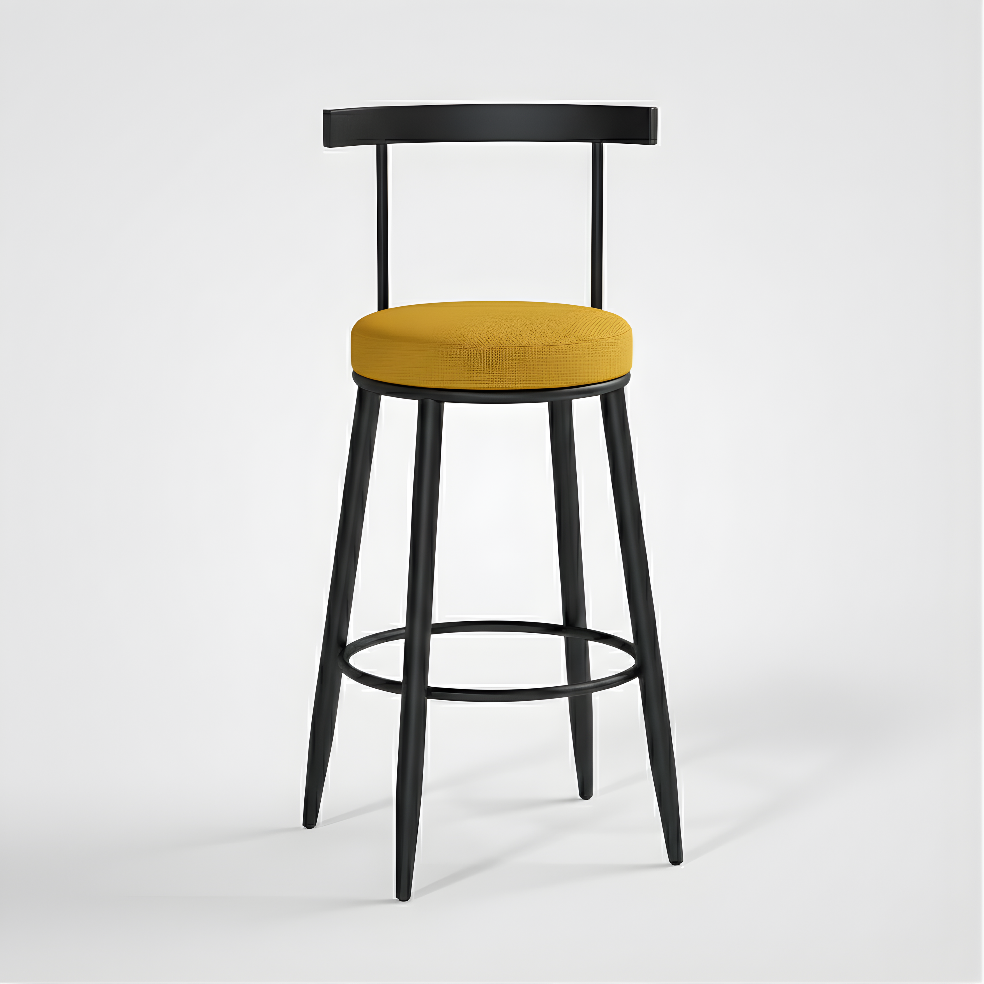 Velvet Counter Stool with Backrest with Black & Gold Legs | Kitchen & Bar Seating
