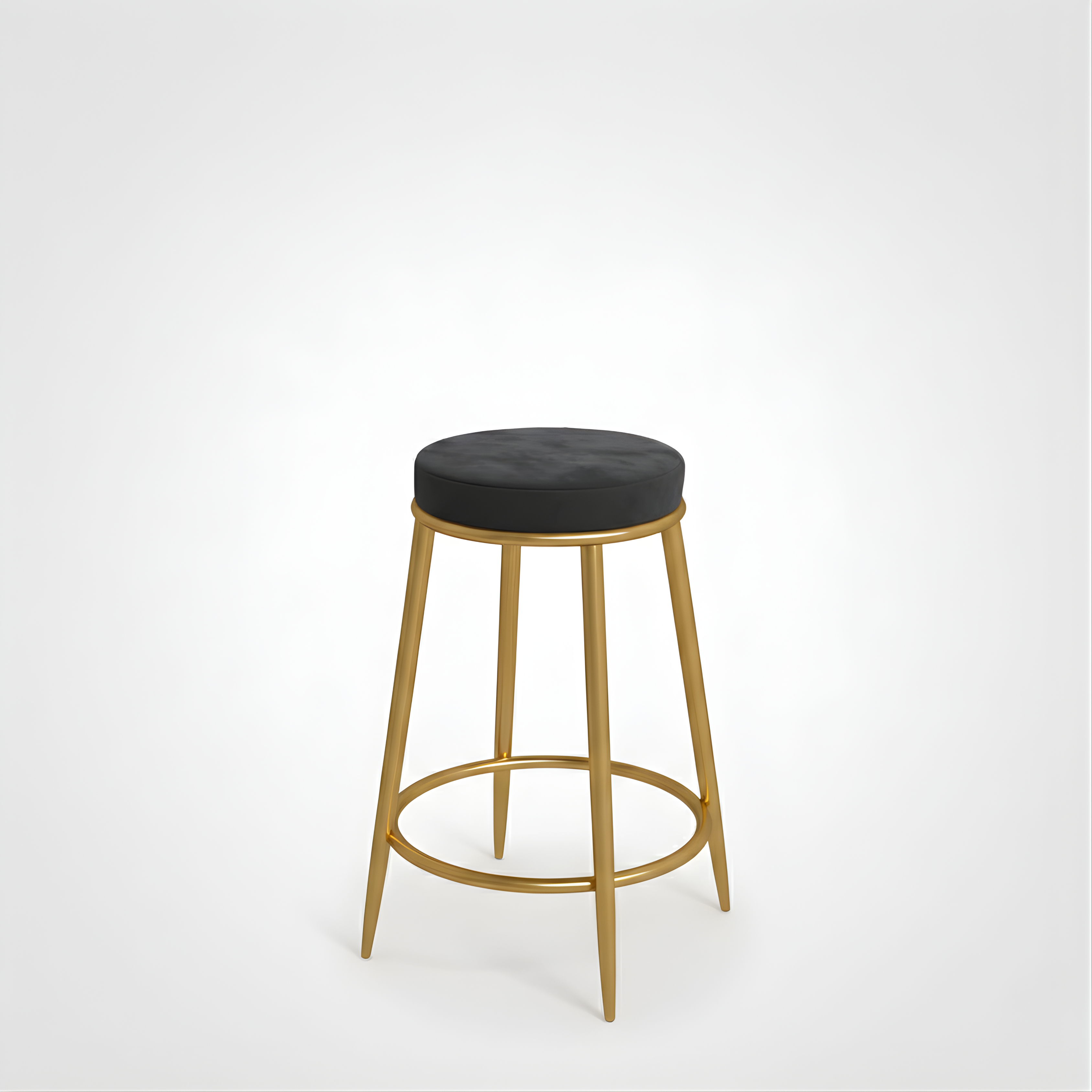 Velvet Counter Height Bar Stool | Modern Upholstered Kitchen & Cafe Seating