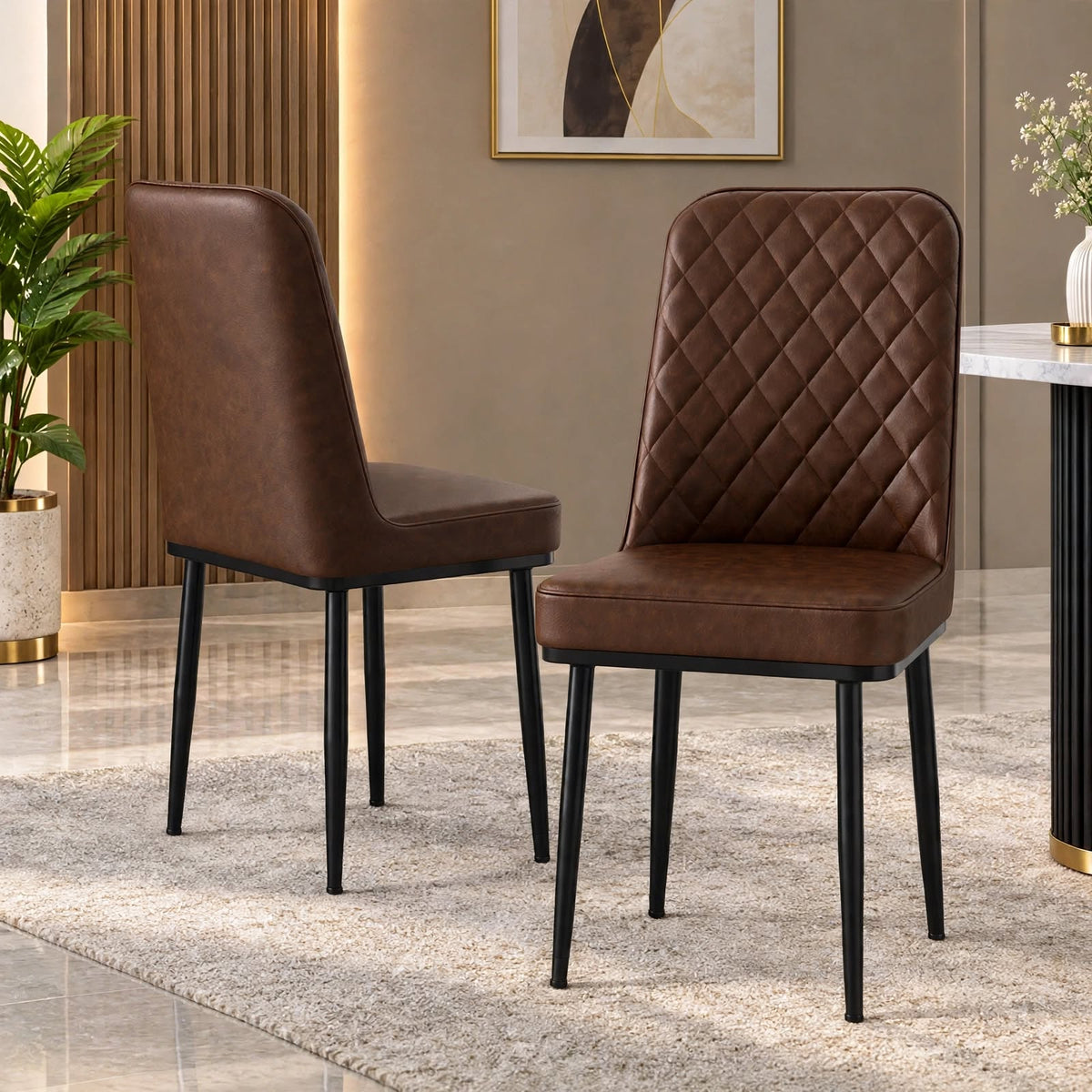 Nutech Impex Modern Quilted Dining Chair | Elegant Multipurpose Seating for Home & Dining