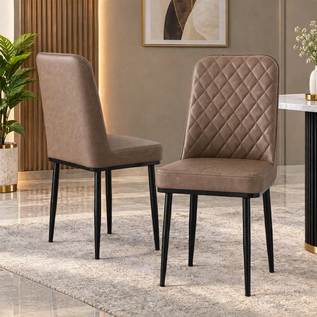 Nutech Impex Modern Quilted Dining Chair | Elegant Multipurpose Seating for Home & Dining