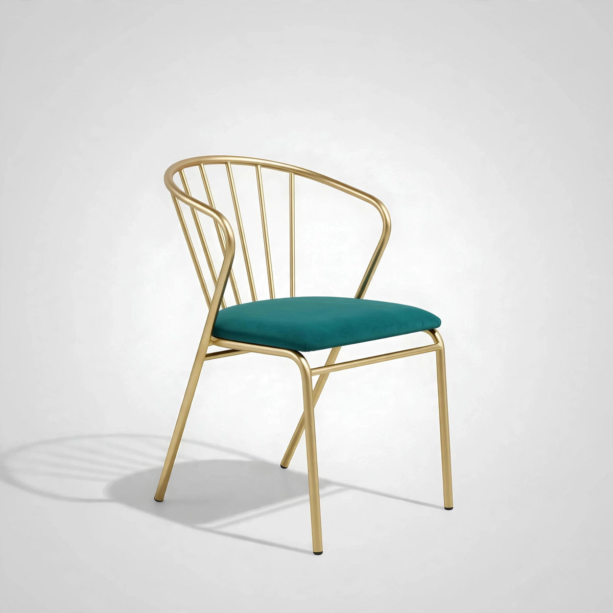 Velvet Accent Chair with Backrest | Modern Single Sofa & Counter Stool for Living Room