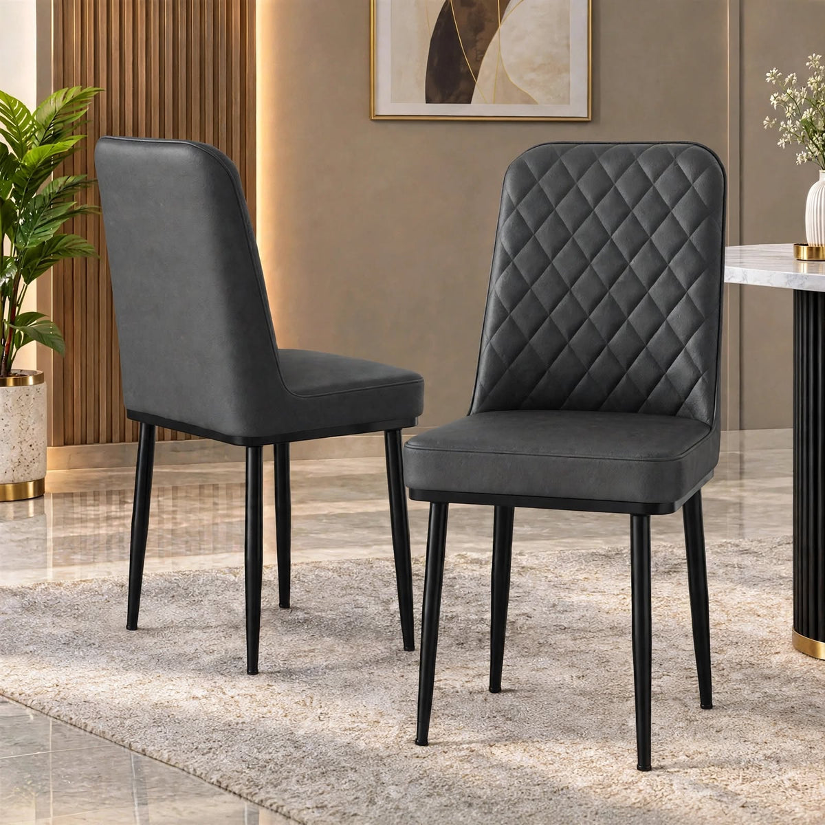 Nutech Impex Modern Quilted Dining Chair | Elegant Multipurpose Seating for Home & Dining