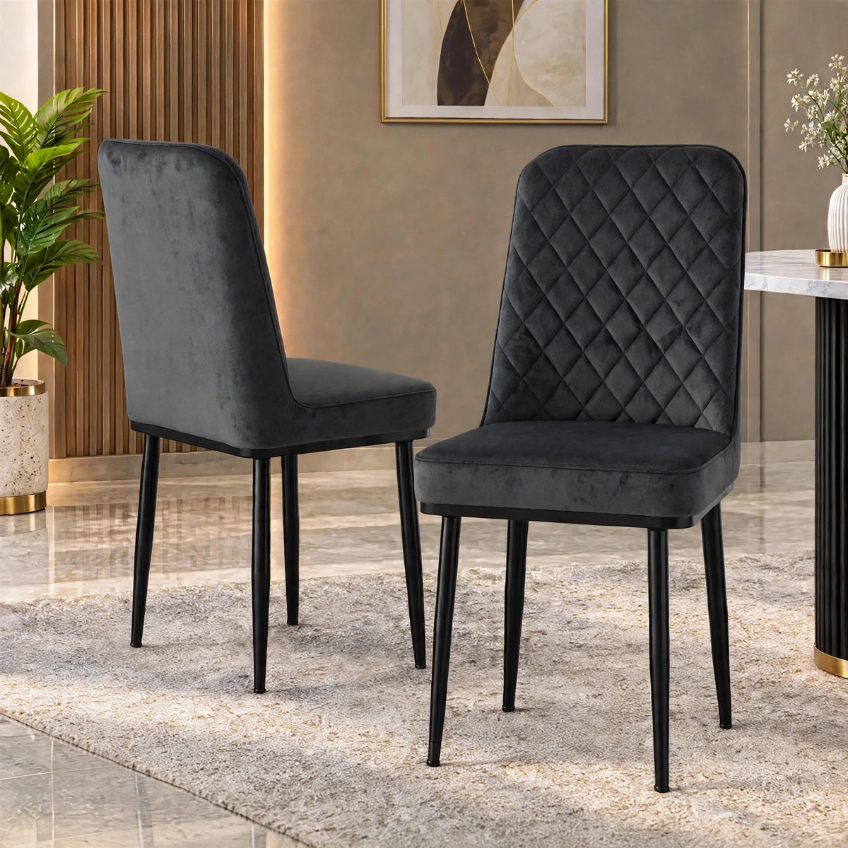 Nutech Impex Modern Quilted Dining Chair | Elegant Multipurpose Seating for Home & Dining