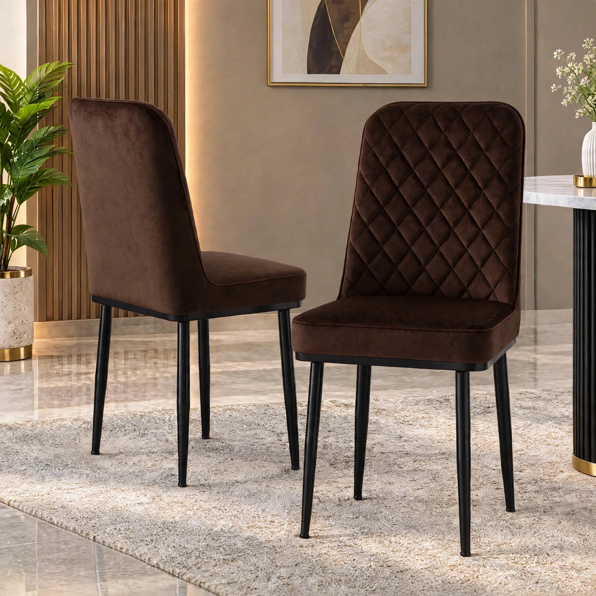 Nutech Impex Modern Quilted Dining Chair | Elegant Multipurpose Seating for Home & Dining