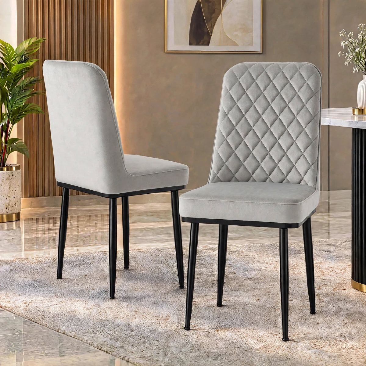 Nutech Impex Modern Quilted Dining Chair | Elegant Multipurpose Seating for Home & Dining