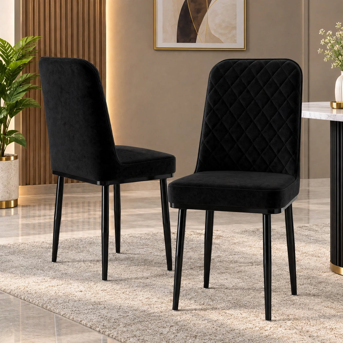 Nutech Impex Modern Quilted Dining Chair | Elegant Multipurpose Seating for Home & Dining