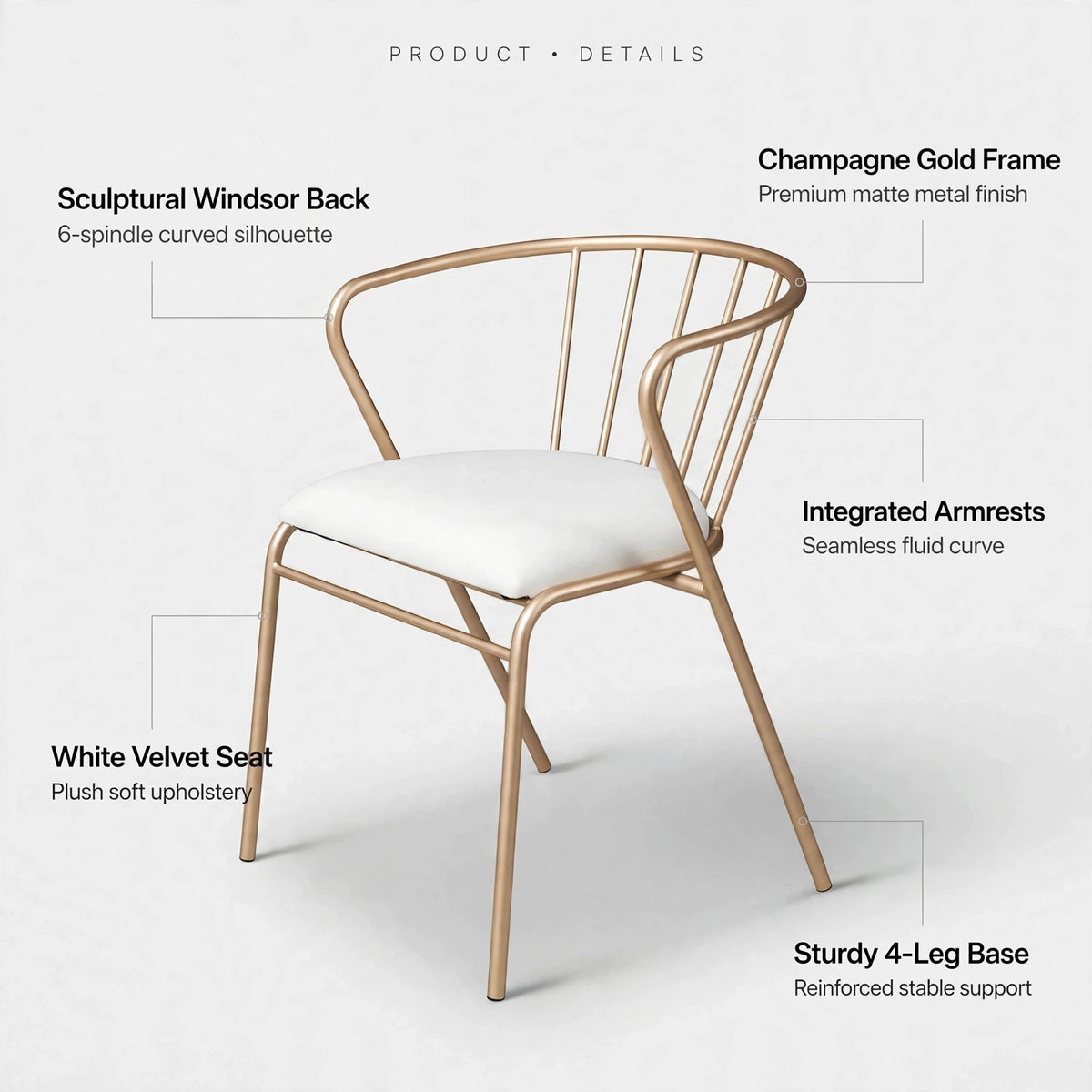 Velvet Accent Chair with Backrest | Modern Single Sofa & Counter Stool for Living Room