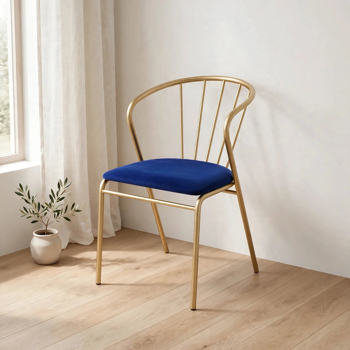 Velvet Accent Chair with Backrest | Modern Single Sofa & Counter Stool for Living Room