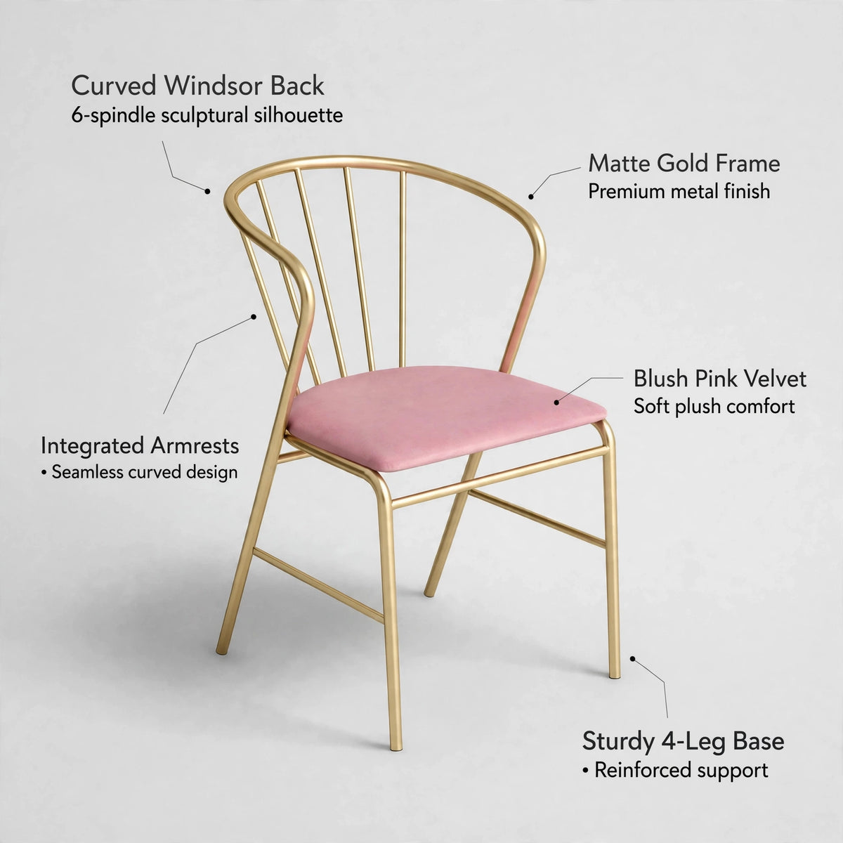 Velvet Accent Chair with Backrest | Modern Single Sofa & Counter Stool for Living Room