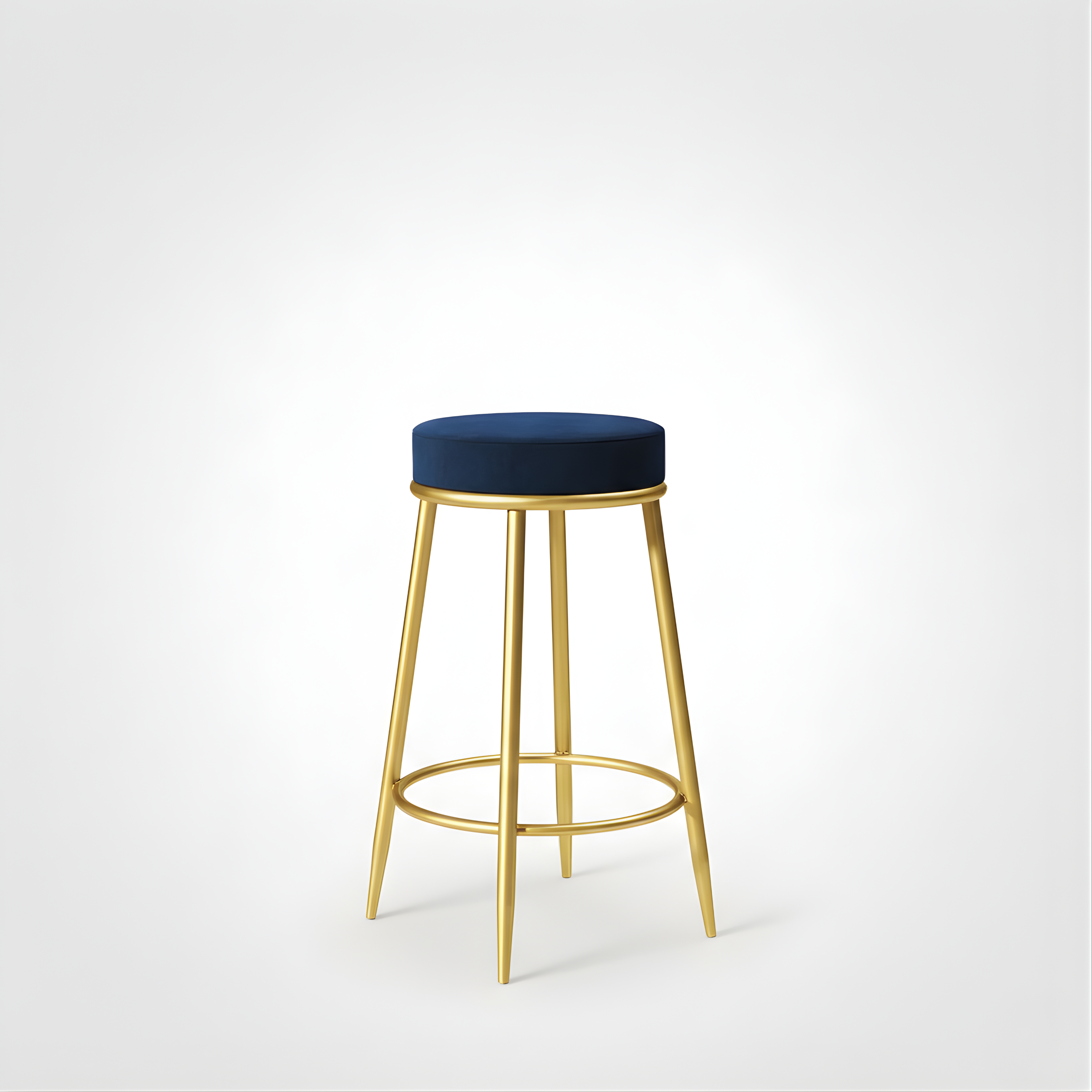 Velvet Counter Height Bar Stool | Modern Upholstered Kitchen & Cafe Seating