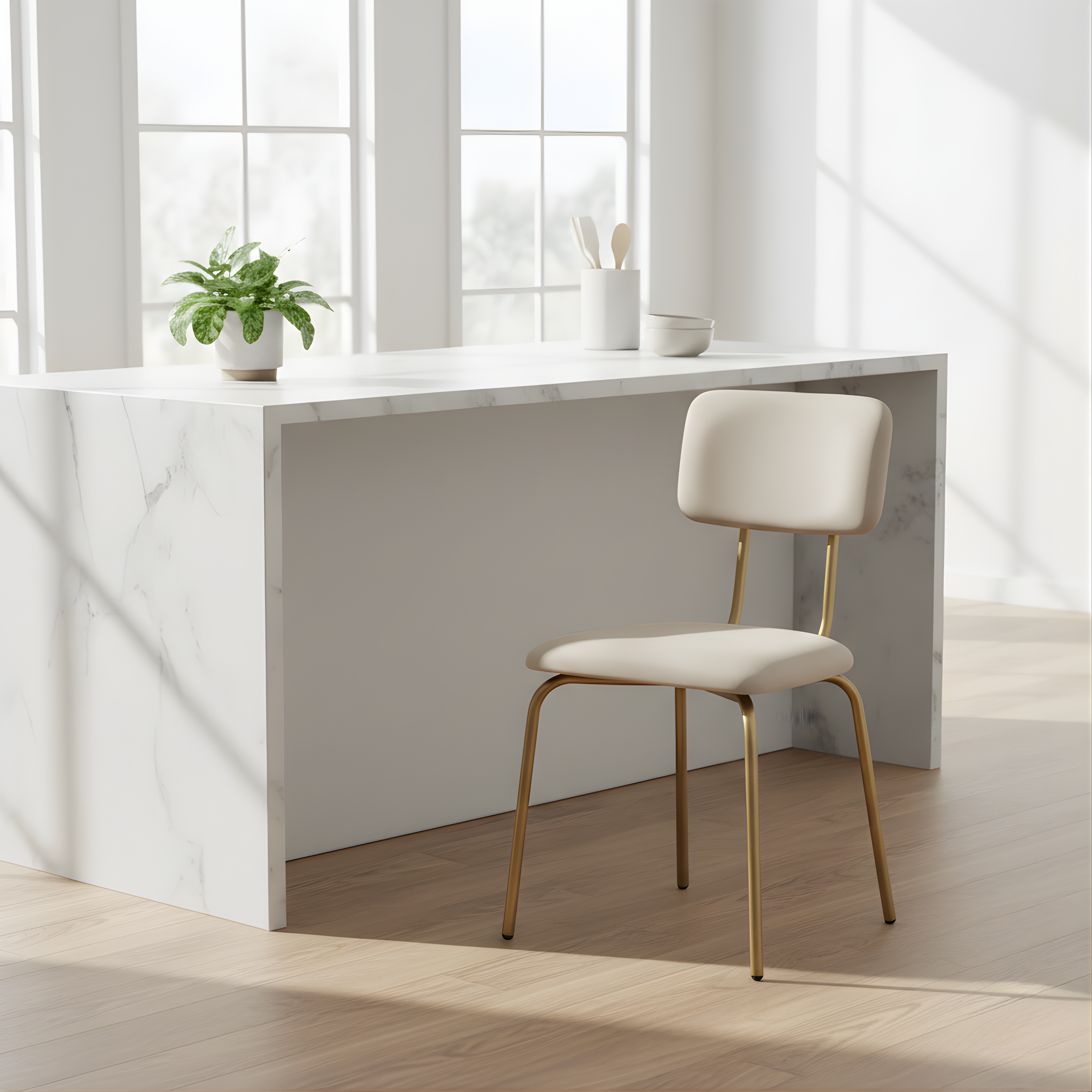 Luxury Velvet Dining Chair with Metal Frame | Modern Accent Chair for Living Room & Dining