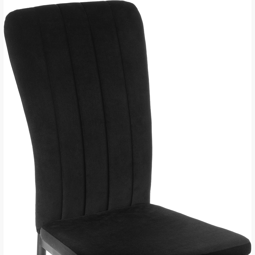 Nutech Impex Velvet Gray Modern and Contemporary Tufted Velvet Upholstered Accent Dining Chair Standard Bedroom Dining Room Mid-Century Club Guest Seat